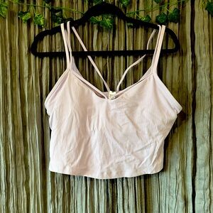 Lulu Lemon work out tee with built in sorts bra